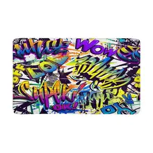 Абстрактные комиксы узор с городской Граффити стиль Крытый вход ковры коврики обуви Скребок двери