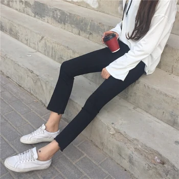 

Korean Fashion High Waist Flare Women Jeans Denim Trousers Cotton Vintage Women Slim Spring Skinny Jeans S-XL