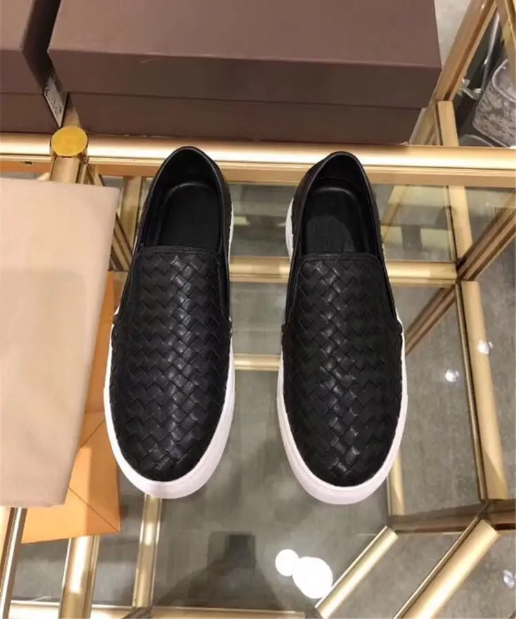Antideslizante Moda 2018new Suela Gruesa Negro Cuero Arrastrando De Palabra Calidad Patrón Zapatillas Alta Una Genuino Hombre 6qUSH
