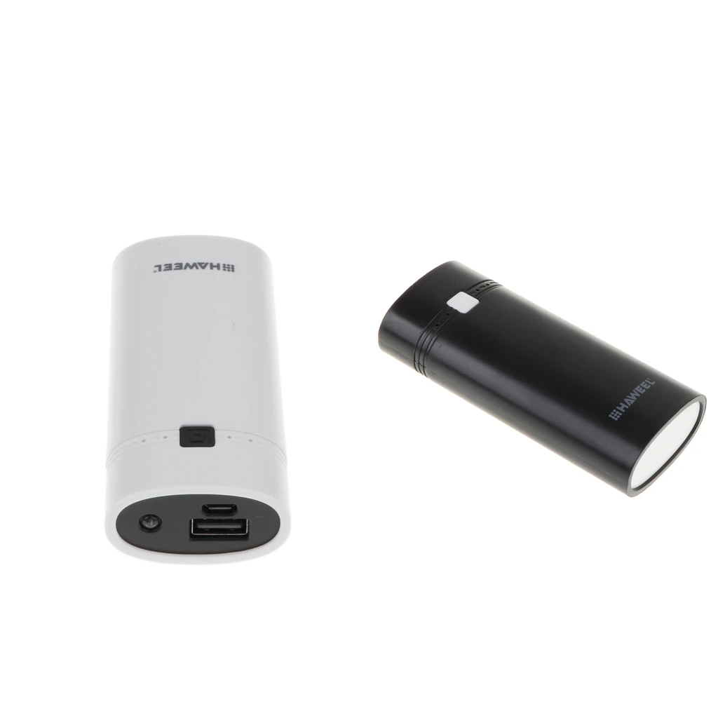 Lovoski 2 Sets USB Power Bank Battery Charger Case DIY Box With LED Light For Phone