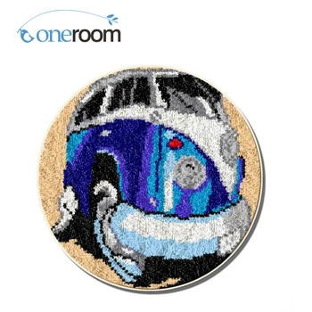 

Oneroom ZD456 Cartoon Bus Hook Rug Kit DIY Unfinished Crocheting Yarn Mat Latch Hook Rug Kit Floor