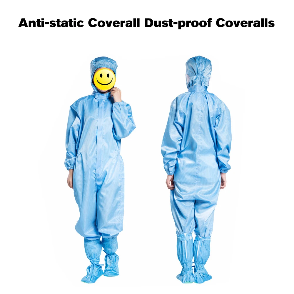 Anti static Coverall Dust proof Coveralls Antistatic Coating Cleanroom Garments Factory Clean