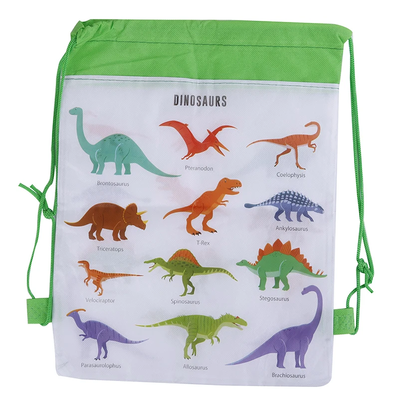 

Dinosaur Drawstring Bag For Travel Storage Package Cartoon School Backpacks Children Birthday Party Favors 2019 Hot Sale