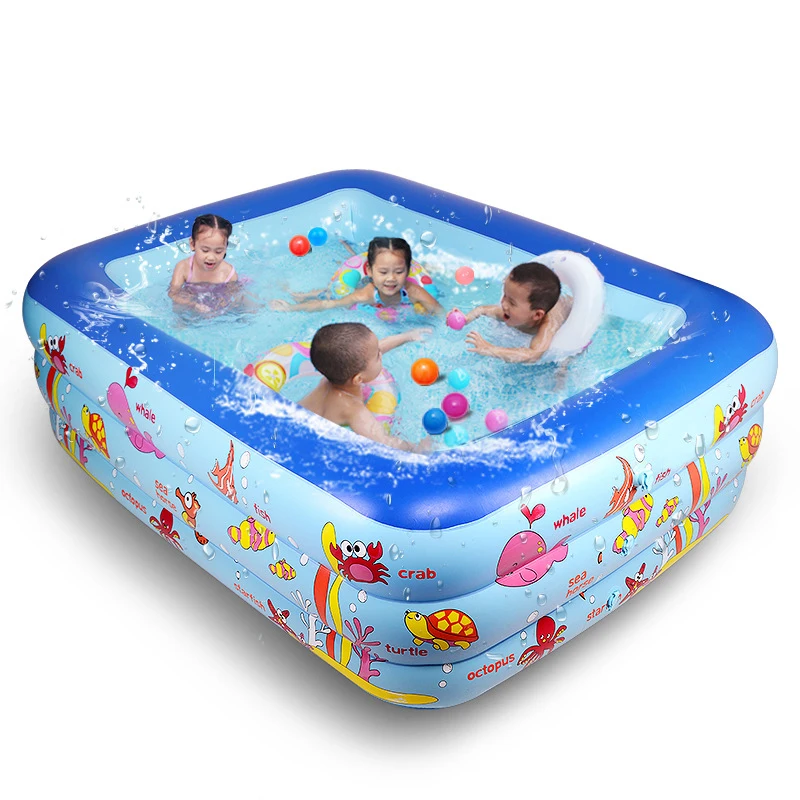 three ring rectangular pool