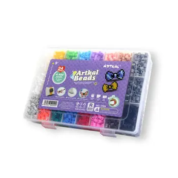 

Artkal Beads 24 Color Box Set R-5mm Soft Perler Beads Kits CR24