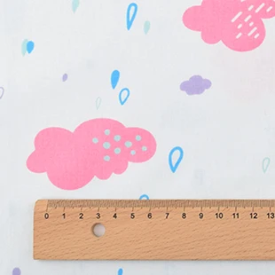 Chainho, серия дождевых облаков, печатная саржевая хлопковая ткань, для шитья своими руками, простыня для детей и малышей, подушка, материал, полметра - Цвет: A 1 piece 50x160cm