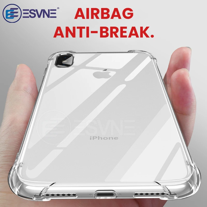 Esvne прозрачный силиконовый чехол из ТПУ для iPhone XS MAX XR 5 6 7 8 6S Plus защитный резиновый