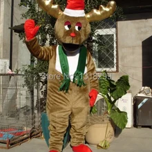Талисман Рождество ЛОСЯ ОЛЕНЕЙ костюм талисмана необычные платья пользовательские фантазии костюм косплей mascotte тема карнавальных костюмов комплект