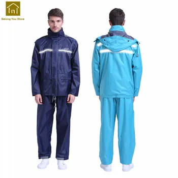 

Motorcycle Rain Jacket Pants Fishing Suit Waterproof Woman Rain Suit Camping Regenmantel Impermeable Raincoat Outdoor QKR265