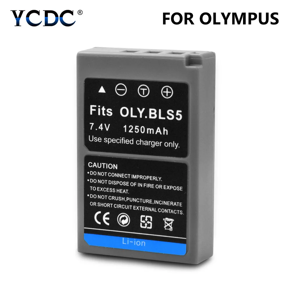 

YCDC 1250mAh PS-BLS5 BLS-5 BLS5 BLS-50 BLS50 Battery for Olympus PEN E-PL2 E-PL5 E-PL6 E-PL7 E-PM2 OM-D E-M10 II Stylus1 E400