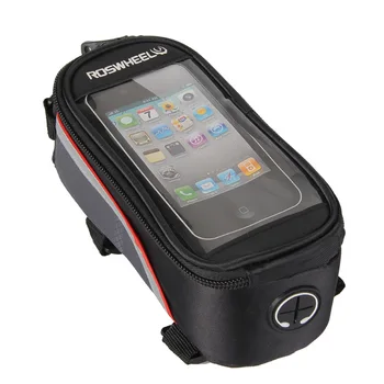 

Bike Front Frame Bag Touch Screen Phone Holder Bags Panniers Bike Accessories Double Pouch Head Top Tube Bicycle Bag