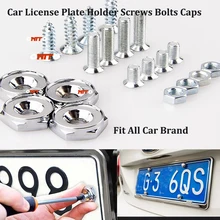 1 комплект для toyota, Opel для Hyundai для Skoda Lexus Chevrolet Citroen bmw vw автомобильный держатель номерного знака винты болты значок эмблема логотип крышки