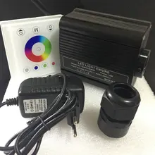 16 Вт RGBW светодиодный волоконно-оптический свет машинист 2,4 г Беспроводная технология настенный выключатель сенсорный Стекло paenl контроллера Star потолок DIY