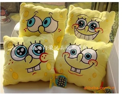 

34*34cm plush toys spongebob Pillow cushion, the cushion vehicle Four models can be selected free shipping