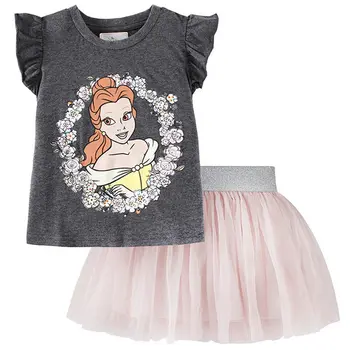 

Baby Girl Clothes Set Baby Girls Summer Sets Clothes Short Sleeve T-shirt Tops Tulle Tutu Skirt Girls Belle Princess Costume