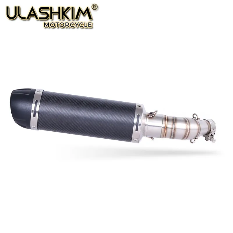 

Motorcycle Emark Carbon Fiber Exhaust Muffler Pipe Link Pipe middle Pipe Escape Slip On FOR YAMAHA YZF-R3 R3 R25 MT03 2015-2018