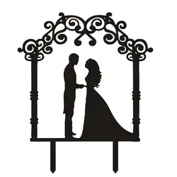 Акрил невеста жених Свадебный торт флаг топперы разноцветный для свадьбы Юбилей праздничное нарядное Декор Лидер продаж