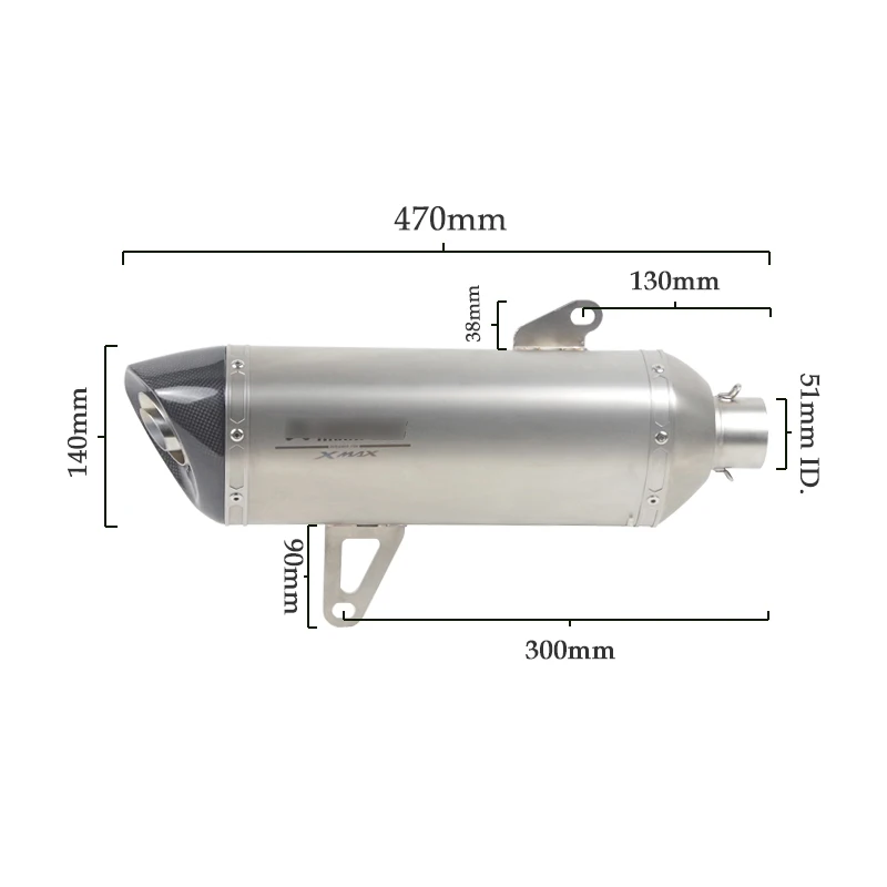 X-max 250 300 мотоциклетные слипоны выхлопная труба из углеродного волокна глушитель выхлопная труба для Yamaha XMAX 250 300 с Ласе