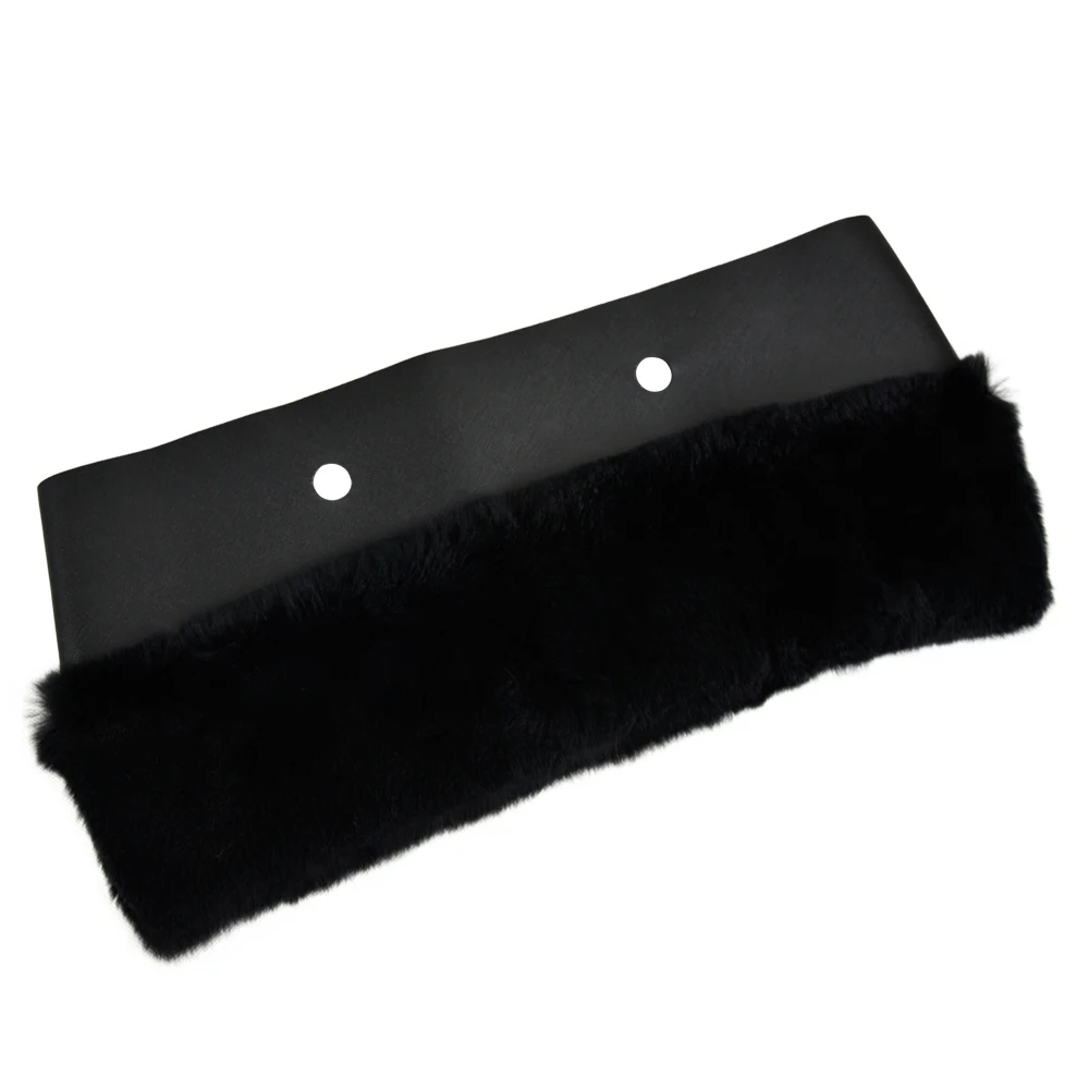 Tanqu New 4 Colors Women Bag Rex Rabbit Fur Plush Trim for O BAG Thermal Plush Decoration Fit for Classic Big Mini Obag