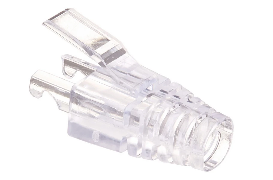 100 шт./лот прозрачный CAT6 RJ45 разъем загрузки Шапки Ethernet сетевой кабель натяжения