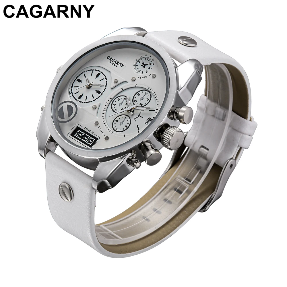 mens military watches army dual times large dial quartz watch for brave men male clock free shipping (3)
