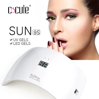 

SUNUV SUN9S 24W Nail Dryer Professional Tool LED / UV Nail Gel Art Lamp LCD display With 15 LEDs USB Charging Cable Manicure