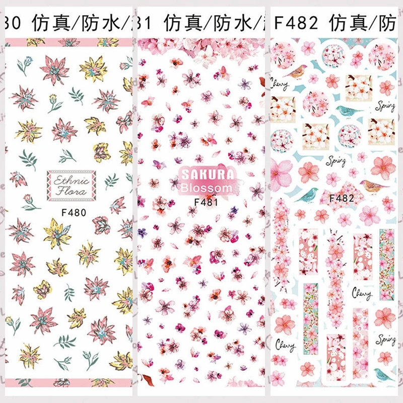 1 лист красивых Bady Rose Sakura Blossom цветок кружево Водные Цвета джинсовая любовь