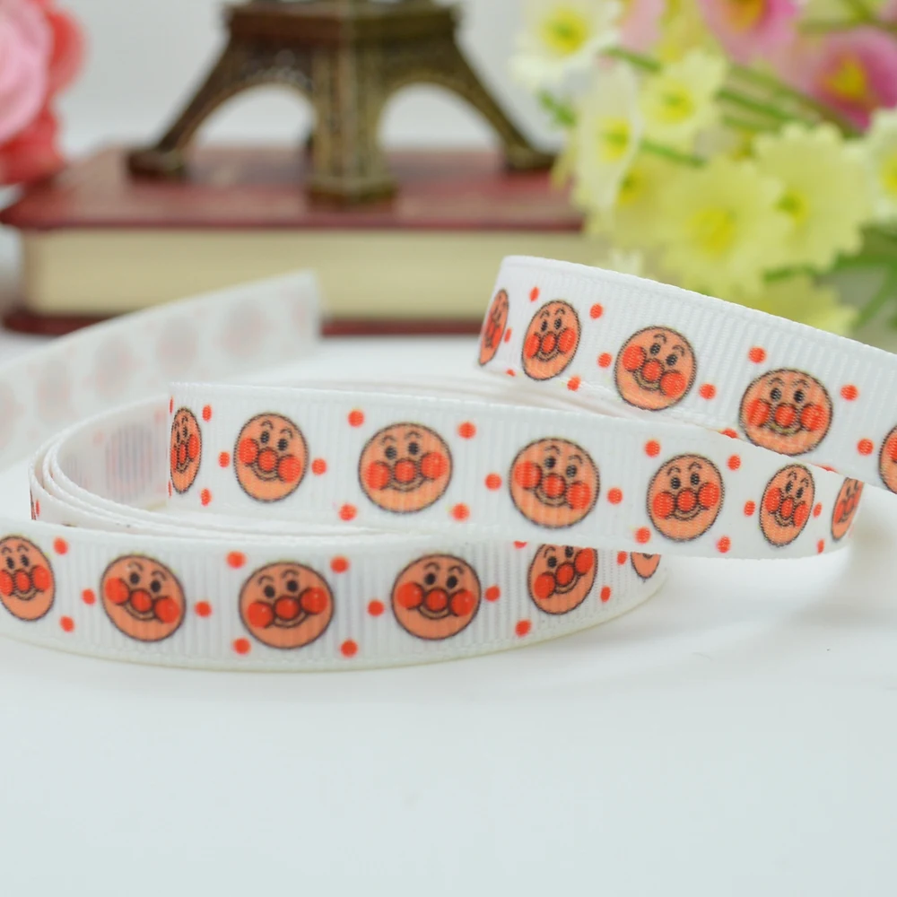 

DUWES 3/8" 9mm anpanman Printed grosgrain ribbon hai rbow DIY handmade wholesale OEM 50YD