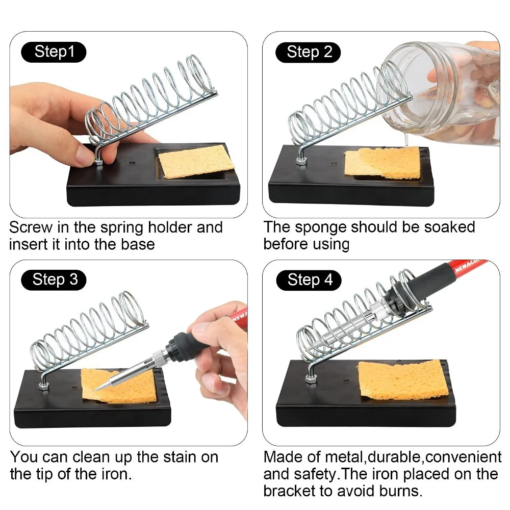 Toolour EU/US 60W Adjusting Temp Electric Soldering Iron Kit Backlit Digital Multimeter Solder Assist Set Welding Repair Tools
