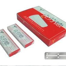 100 шт в партии, Япония, 6CR13, лезвие из нержавеющей стали с двойными краями, безопасное лезвие, легко использовать для личного использования LZS0108