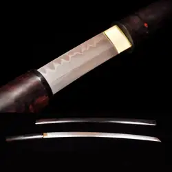 Бутик Япония Самурай меч катана Клей закаленное узор Сталь полноценно черное дерево оболочка