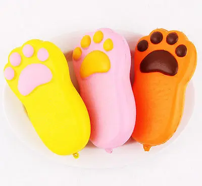 

PU Foam Creative Squishy Scented Slow Rising Likelife Bears Paw PU Kid Straps Toy Charms Puppets