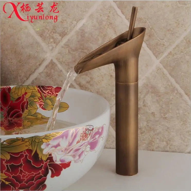 

European-style garden bathroom retro home decorantique copper basin faucet hot&cold tap washbasin heightening free shipping
