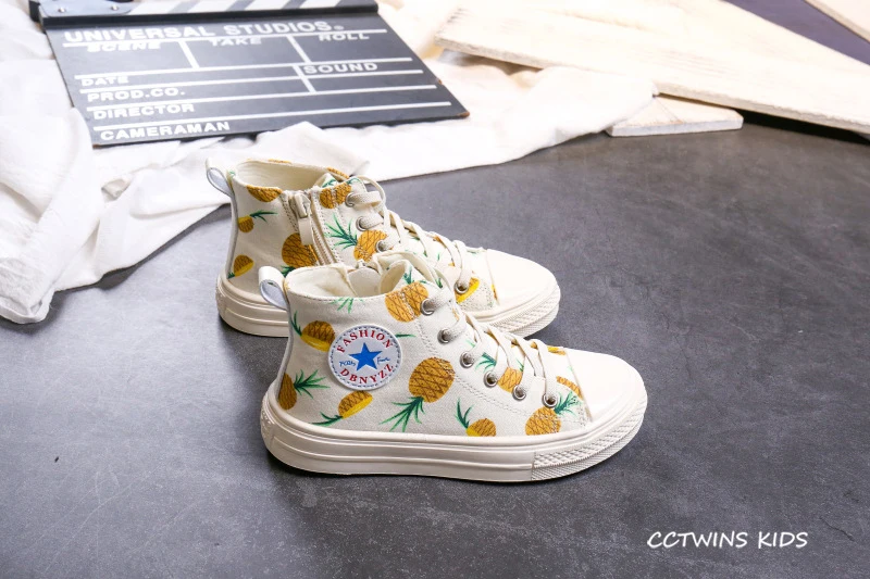 CCTWINS/детская обувь; коллекция года; сезон осень; модная повседневная обувь для мальчиков; милые кроссовки с фруктами для девочек; спортивные кроссовки для бега; FH2455