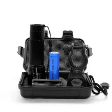 zoomable waterproof XML Q5 Led mini flashlight portable lamp lanternas light 18650 battery + gift box + AAA + bicycle folder
