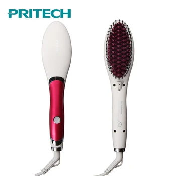 

100-240V Hair Brush Fast Heating Hair Straightener Comb Powerful Electric Brush Comb Irons Auto Straight Hair Comb Brush Tool
