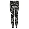 Geometric Skull Printing Slim Fit Leggings 1