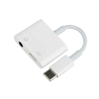 

2 in 1 Fast Charge Headset Adapter Type-C 3.5mm Digital Audio Cable Converter for iPad Pro HTC Huawei 2019 New