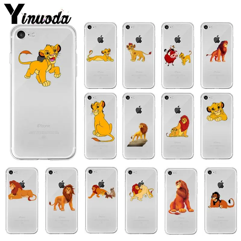 Yinuoda Lion king Colorful Cute Phone Accessories Case for iPhone X XS MAX 6 6s 7 7plus 8 8Plus 5 5S SE XR | Мобильные телефоны и