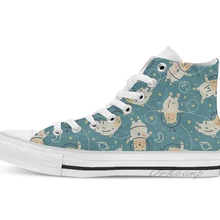 Bearstronaut Высокие холщовые без каблука Повседневное индивидуальный дизайн обувь Прямая