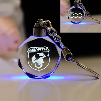 

Auto KeyRing For kiA Alfa Romeo Fiat 500 Mitsubishi Logo crystal KeyChain Badge Key Ring Emblem Key Holder Chain