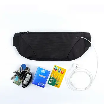 

Leisure sports running waist bag classic solid color heuptas portable zipper belt bag