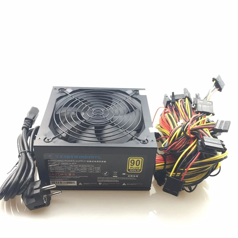 free ship 1600w psu Power Supply For ATX Mining Machine Support 6 Pieces font b Graphics
