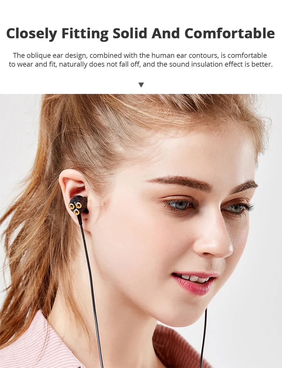 Wired earphone 6 driver Gamer headphone with microphone Sports Earphones wired earphones earbuds in ear headphones microphone (3)