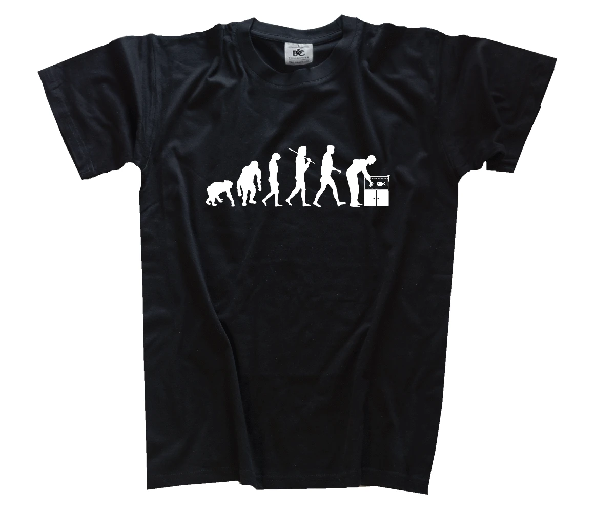 Standard Edition Aquarist Aquarium Fish Evolution T-Shirt Funny Short Sleeve Tshirts Summer Hip Hop Casual Cotton Tops Tees | Мужская