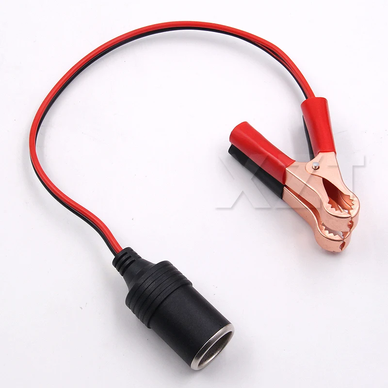1 Pcs Universal Car Styling Auto Alligator Clip 12V DC Cigarette Lighter Socket Adapter car stereo accessories