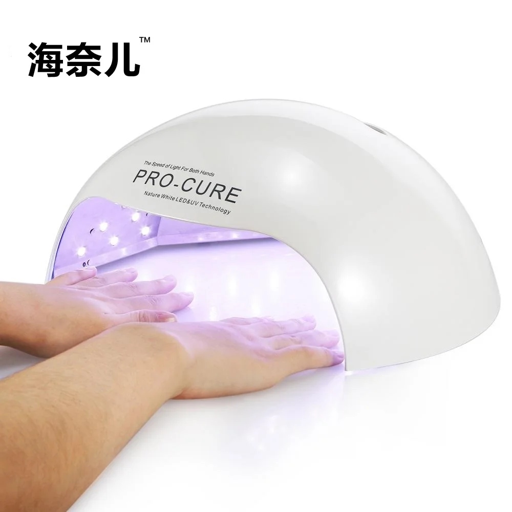

2018 Nail art product factory price professional built-in Fan Nail tool for two hands uv led curing lamp for gel nails Manicure