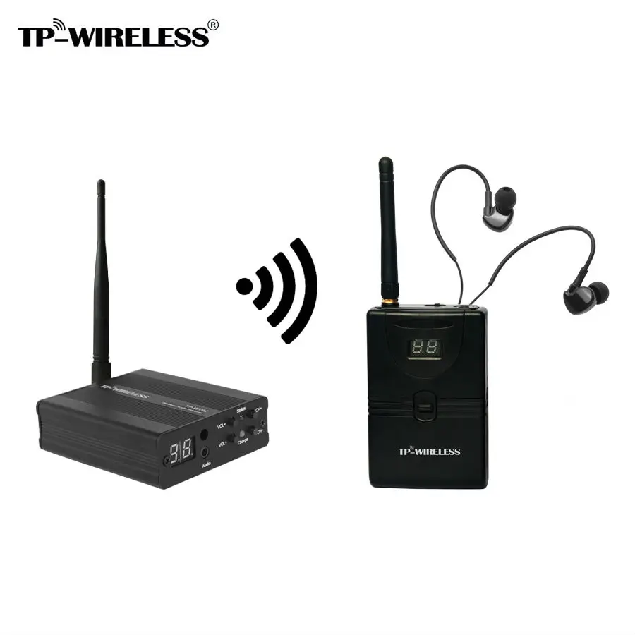 

TP-WIRELESS Wireless Recording studio Monitor System In-Ear stage Monitor Wireless Transmitter & Receiver Audio Monitor System