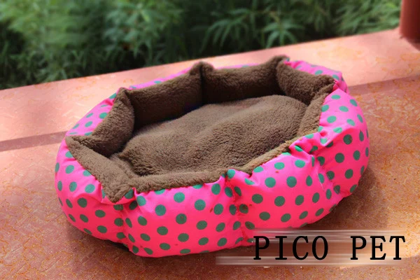 58*56 см красочные Dot печати питомца кошки и большой собаки кровать мягкая зимняя Конура коврик для питомника маленькое одеяло для собак корзина ZL225-1 - Цвет: rose red