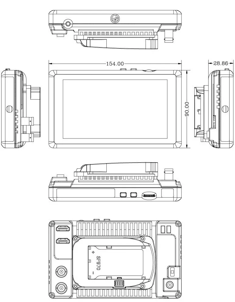 Feelworld G55 Алюминий 5,5 inch Full HD ips поле монитор с волновой Vectorscope гистограммы HDMI 3G-SDI DSLR внешний монитор